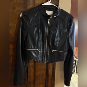 Avec Les Filles cropped moto jacket SZ small